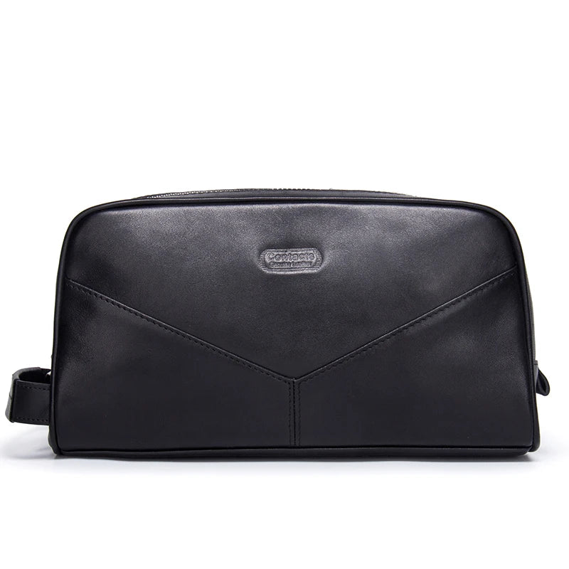 Mens leather washbag